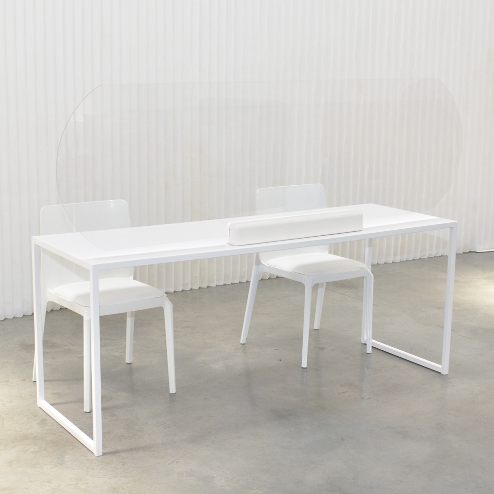 oval executive shield - parallelo base white
