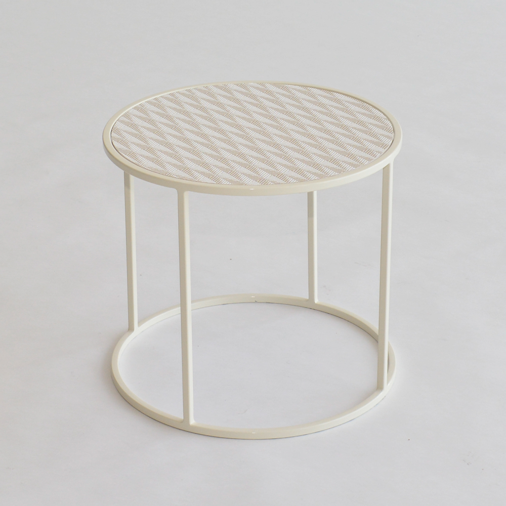chilewich side table round-porcelain