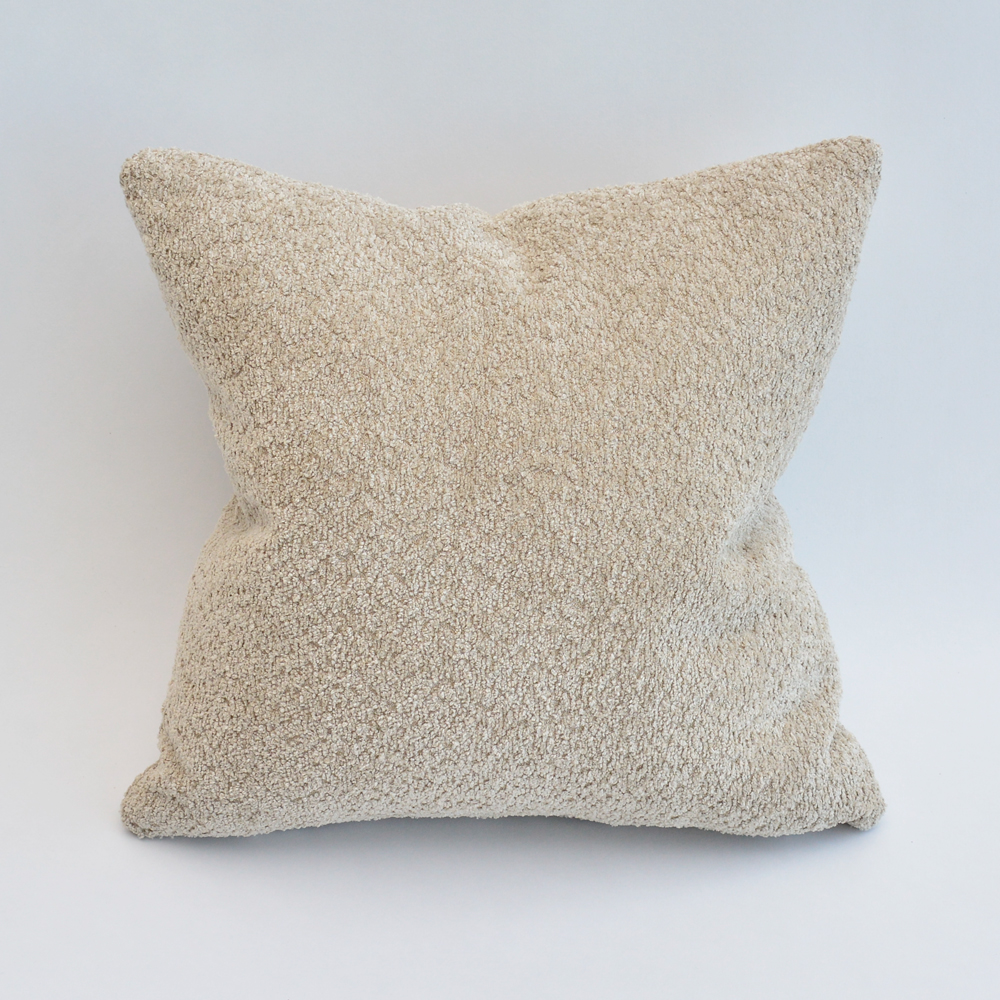 boucle sand pillow