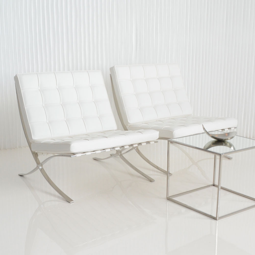 Barcelona Chair White Lounge Chairs Product In New York Furniture Rentals For Special Events Taylor Creative Inc