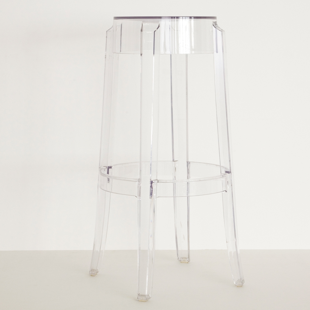 charles ghost barstool clear