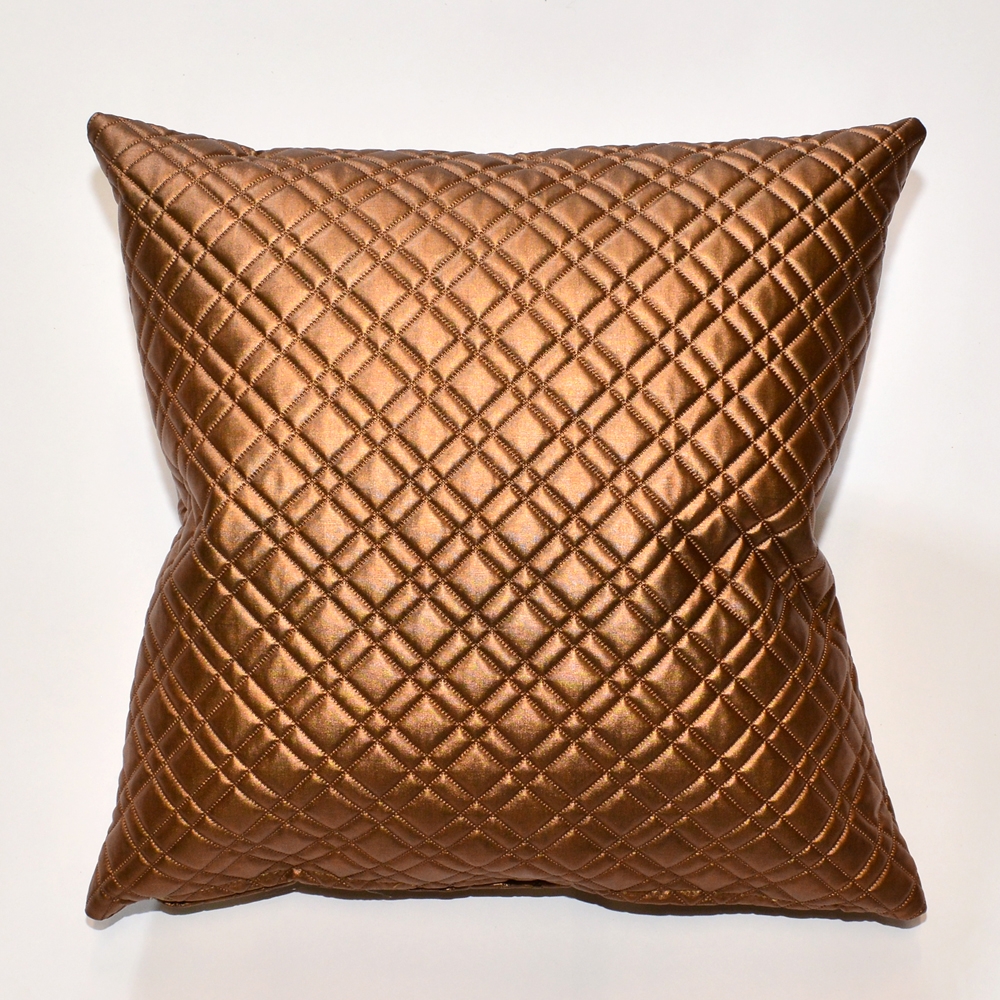 evo plaid copper pillow