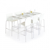 communal table - chilewich white/silver