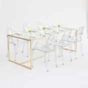 maxwell dining table clear glass