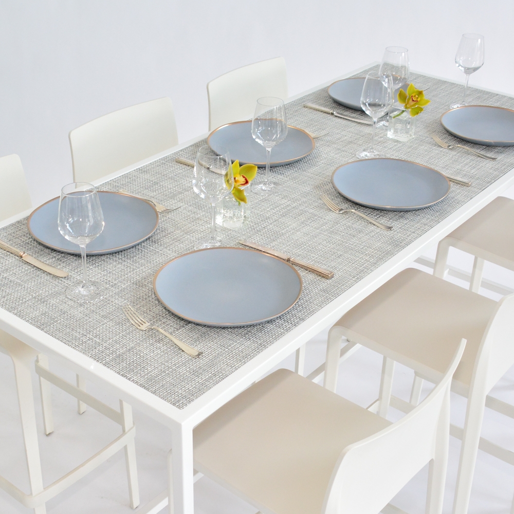 Additional image for communal table - chilewich white/silver