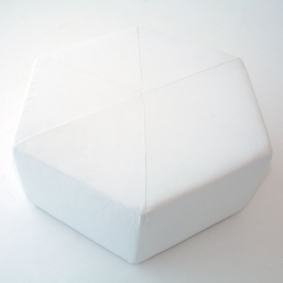 Additional image for hex ottoman white