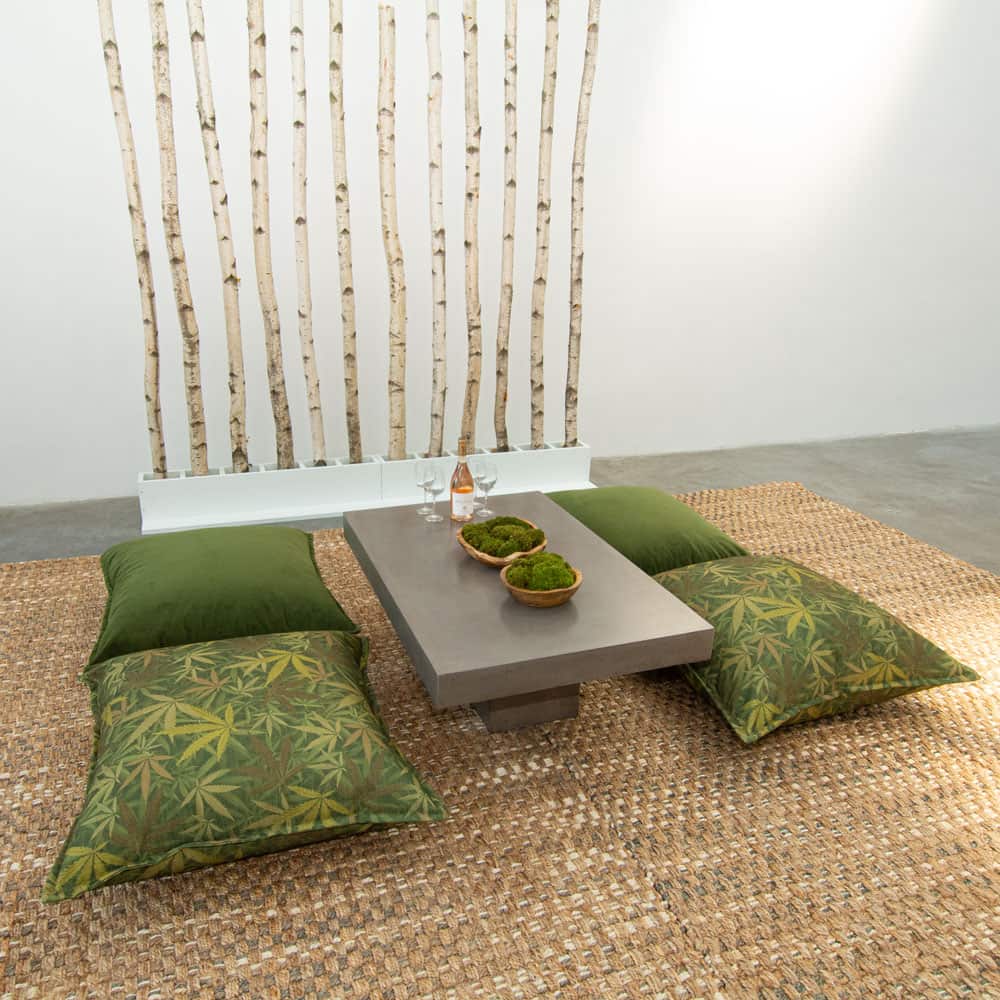 Additional image for forest velvet floor cushion